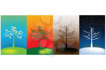 Abstract concept of four seasons