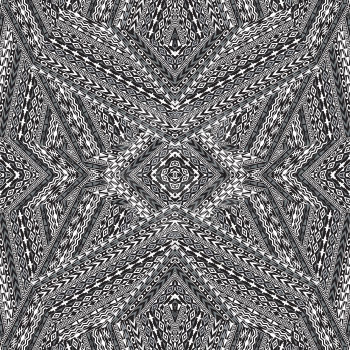 Black and white ethnic motifs pattern