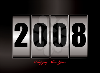 Royalty Free Clipart Image of a Happy New Year for 2008
