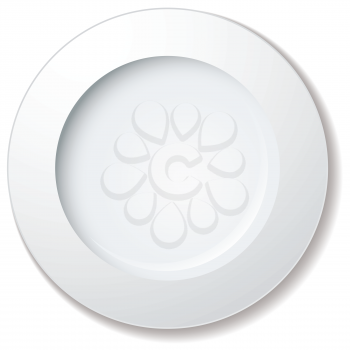 Royalty Free Clipart Image of a Plate With a Rim