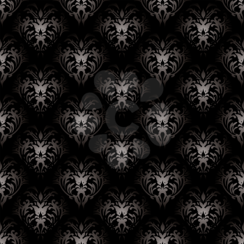 Royalty Free Clipart Image of a Black and Silver Background