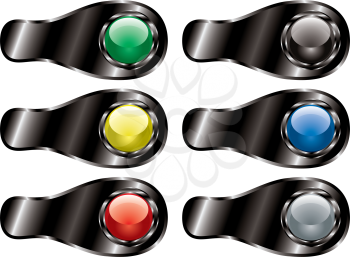 Royalty Free Clipart Image of a Set of Tabs