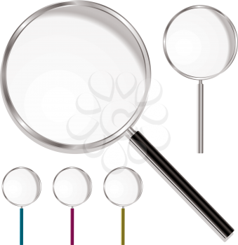 Royalty Free Clipart Image of Magnifying Glasses