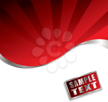 Royalty Free Clipart Image of a Red and White Background With Space for Text