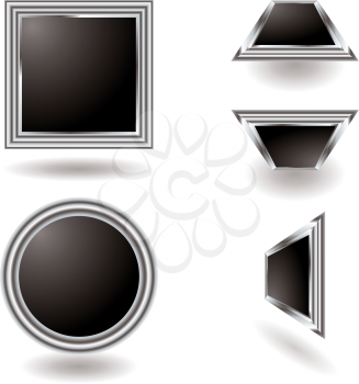 Royalty Free Clipart Image of Silver Icons