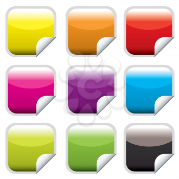 Royalty Free Clipart Image of Square Web Buttons