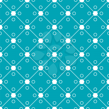 Royalty Free Clipart Image of an Abstract Pattern on Turquoise