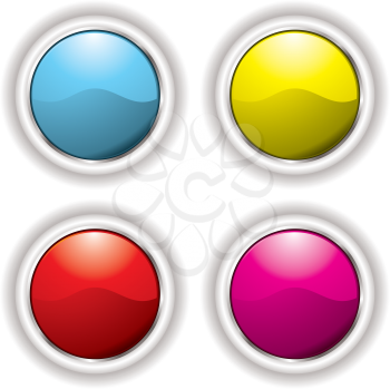 Royalty Free Clipart Image of a Button Set