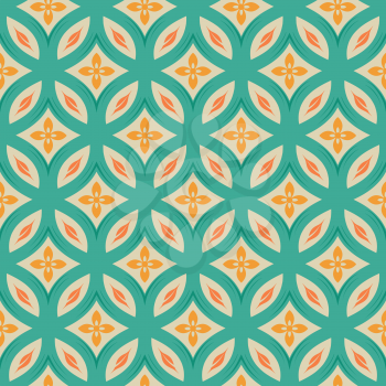   Seamless ornamental pattern  with hand drawn ornaments