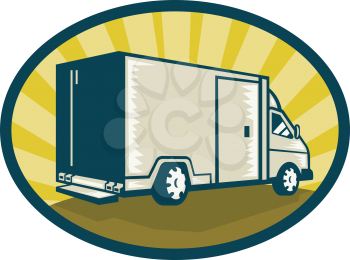 Royalty Free Clipart Image of a Moving Van