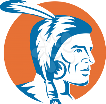 Royalty Free Clipart Image of a Native American