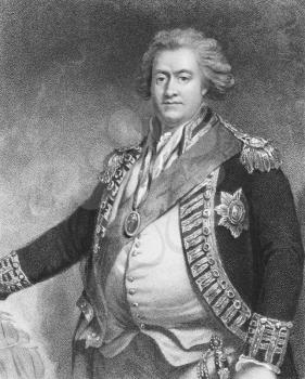 Royalty Free Photo of Adam Duncan, 1st Viscount Duncan (1731-1804) on engraving from the 1800s. British admiral that defeated the Dutch fleet off Camperdown in 1797. It was considered one of the most 