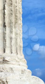 Royalty Free Photo of an Ancient Greek Column in Athens, Greece