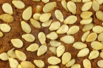Royalty Free Photo of Seeds on Bread