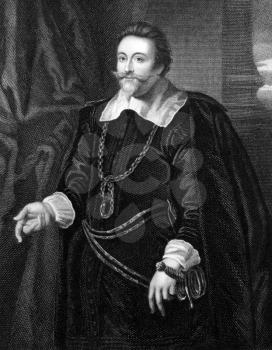 Francis Cottington,1st Baron Cottington (1579-1652) on engraving from 1827. Engraved by T.A.Dean and published in ''Portraits of Illustrious Personages of Great Britain'',UK,1827.