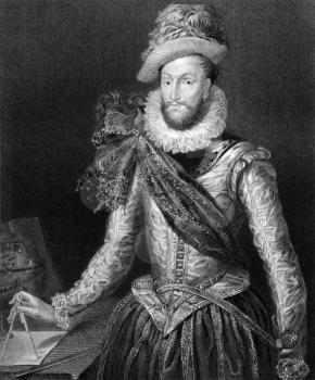 Walter Raleigh (1552-1618) on engraving from 1829. English aristocrat, writer, poet, soldier, courtier and explorer. Engraved by H.Robinson and published in ''Portraits of Illustrious Personages of Gr