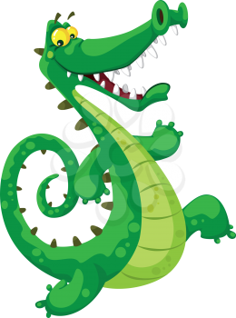 illustration of a funny crocodile
