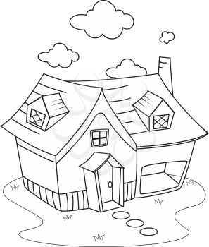 Royalty Free Clipart Image of a Little House