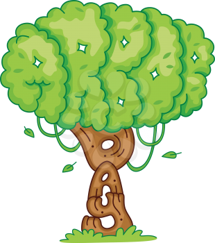 Illustration of a Tree Symbolizing Arbor Day