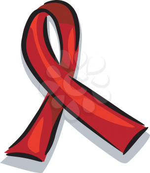 Illustration of a Ribbon Promoting AIDS Awareness