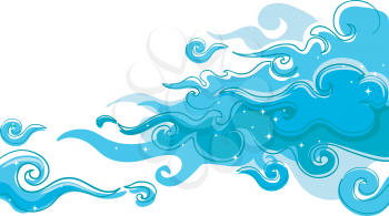 Background Illustration Featuring a Cloud Design against White Background
