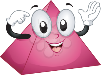 Mascot Illustration of a Happy Pyramid