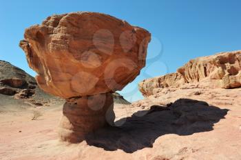 landscapes and geological formations in the Timna Park in southern Israel