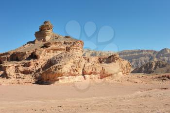landscapes and geological formations in the Timna Park in southern Israel
