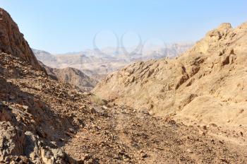 Landscapes and geological formations in the Timna Park in southern Israel