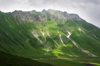 Mountain slope in the foothills of the Caucasus in Georgia