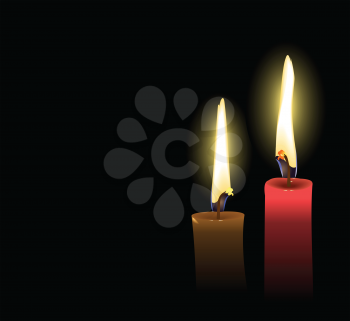Royalty Free Clipart Image of Candles