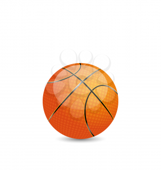 Illustration Basketball Ball Isolated on White Background - Vector