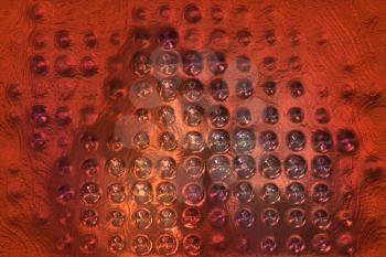 copper metal background cowered with dots