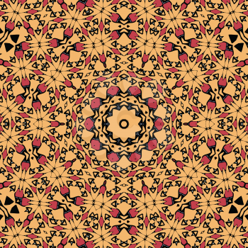 Seamless vector pattern. Oriental unusual endless mandala.