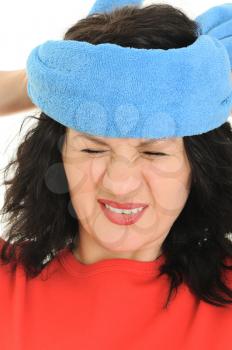 Royalty Free Photo of a Woman With a Headache