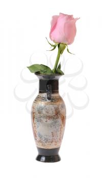 Royalty Free Photo of a Rose in a Vase