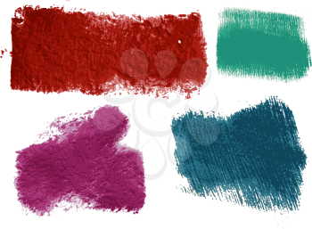 Royalty Free Clipart Image of a Set of Textured Roller Paint Textures 