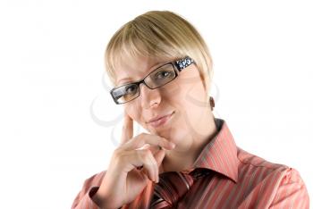 Royalty Free Photo of a Businesswoman Thinking 