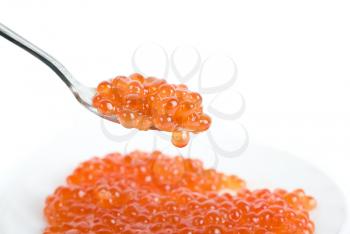 Royalty Free Photo of a Spoonful of Caviar