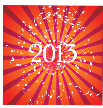 Royalty Free Clipart Image of a 2013 Background