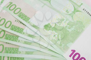 New euro banknotes as a background, close-up