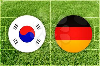 Illustration for Football match South Korea vs Germany