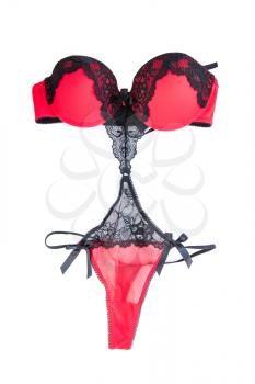seductive lingerie isolated on a white background