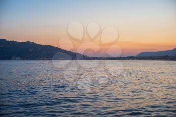 Alanya city, view from the beach, one of the famous destinations in Turkey