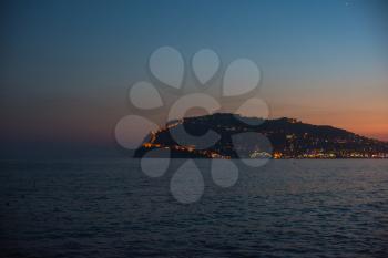 Evening at Alanya coast, Turkey