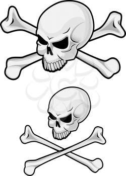 Royalty Free Clipart Image of Skulls and Crossbones