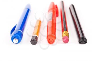 Royalty Free Photo of Pens and Pencils