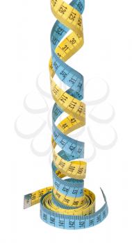 Curled measuring tapes