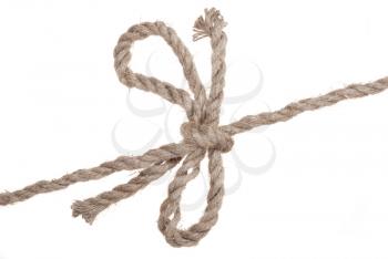 Knot and bow on rope