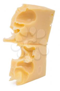 Cheese stack isolated on white background